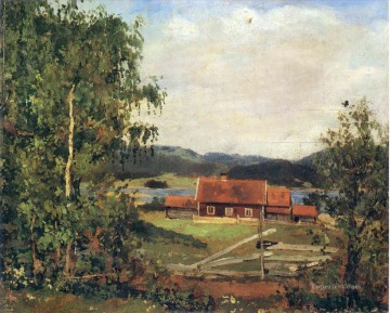  1881 Canvas - landscape maridalen by oslo 1881 Edvard Munch